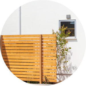 ウッドフェンスの画像